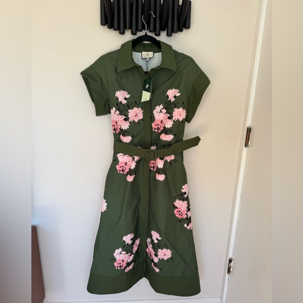 Tuckernuck Green Buttoned Polo Collar Sundress